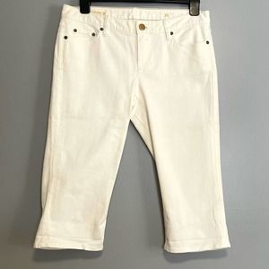 J Crew White Matchstick Cropped Capri Jeans 31
